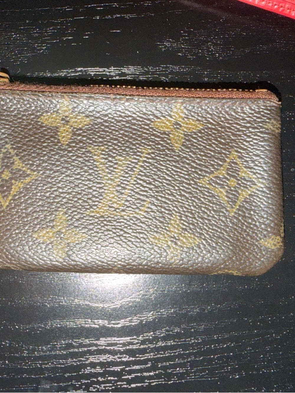 Louis Vuitton Monogram Key Pouch in Brown and Tan - Picture 3 of 9